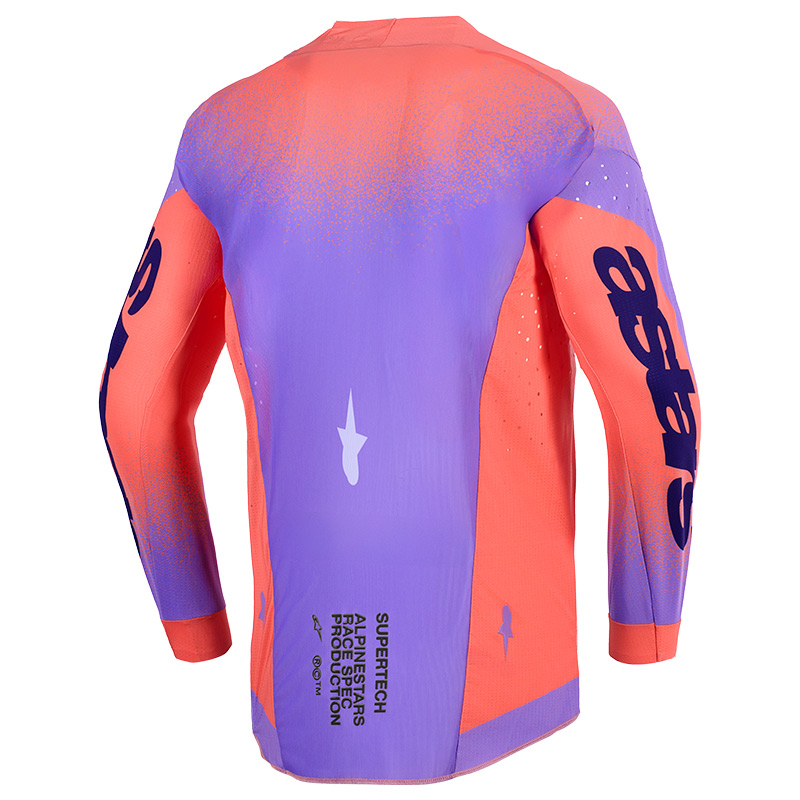 maillot alpinestars supertech scenz violet orange mx