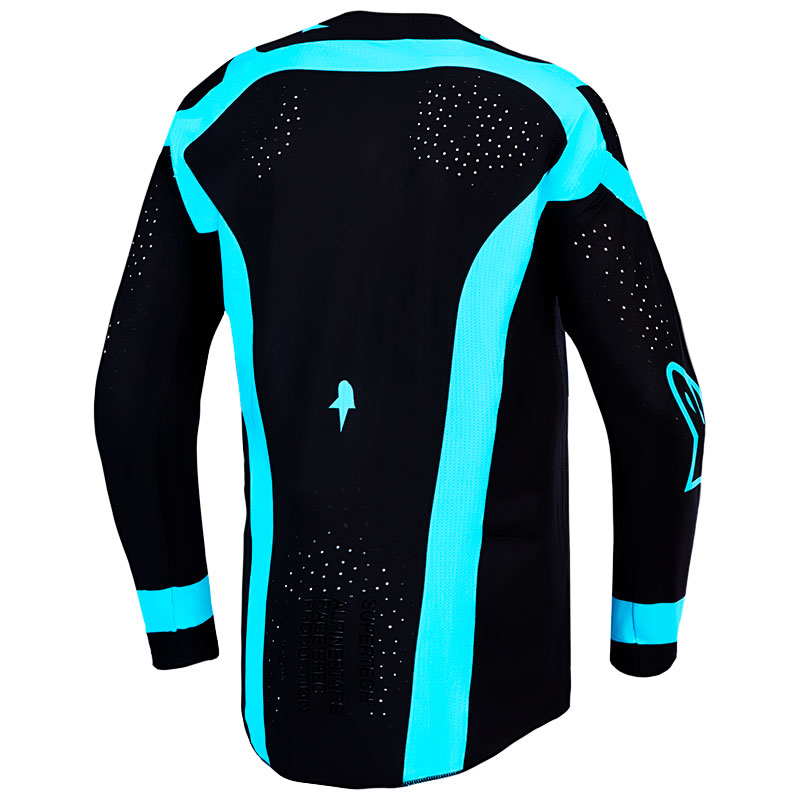 maillot alpinestars supertech vesta noir turquoise dos