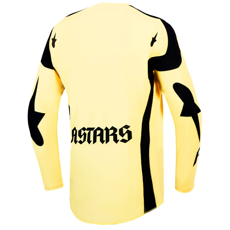 maillot alpinestars techstar atrox jaune noir dos