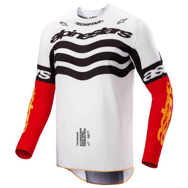 maillot alpinestars techstar deep noir blanc 2025 mx