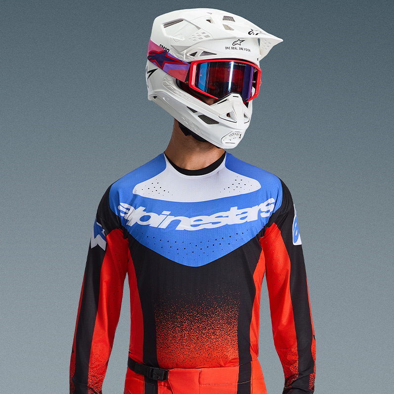 maillot alpinestars techstar knif bleu orange sx