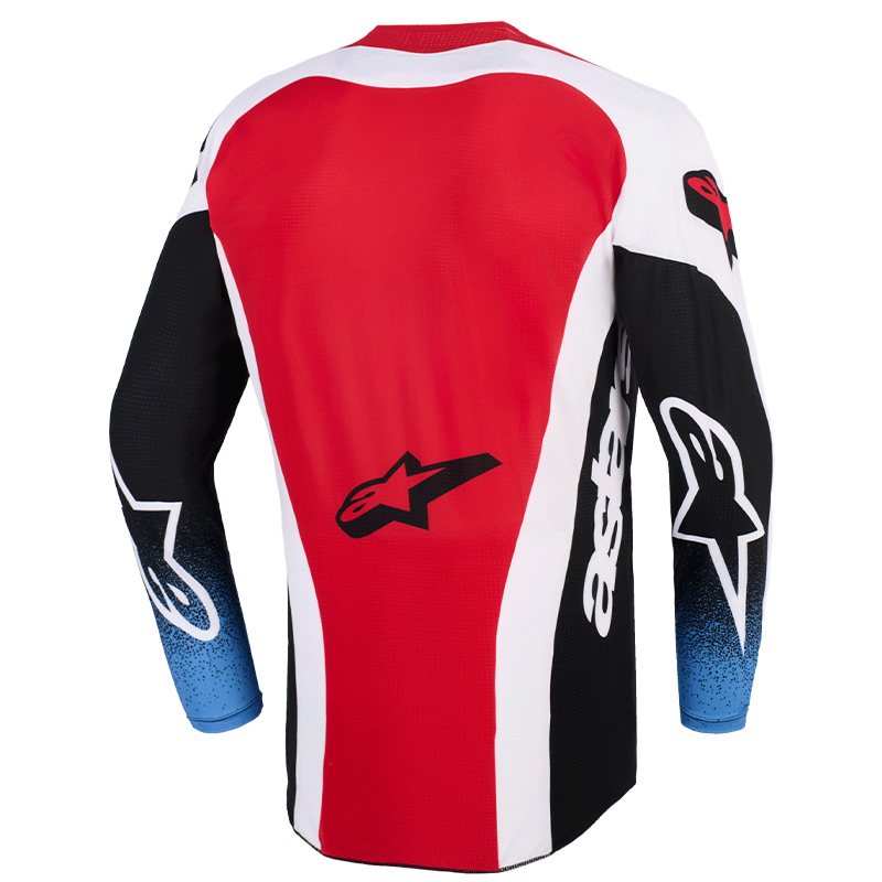 maillot alpinestars techstar knif bleu rouge mx