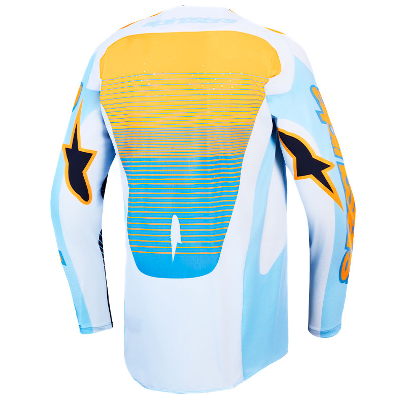 maillot alpinestars techstar maven bleu jaune noir dos