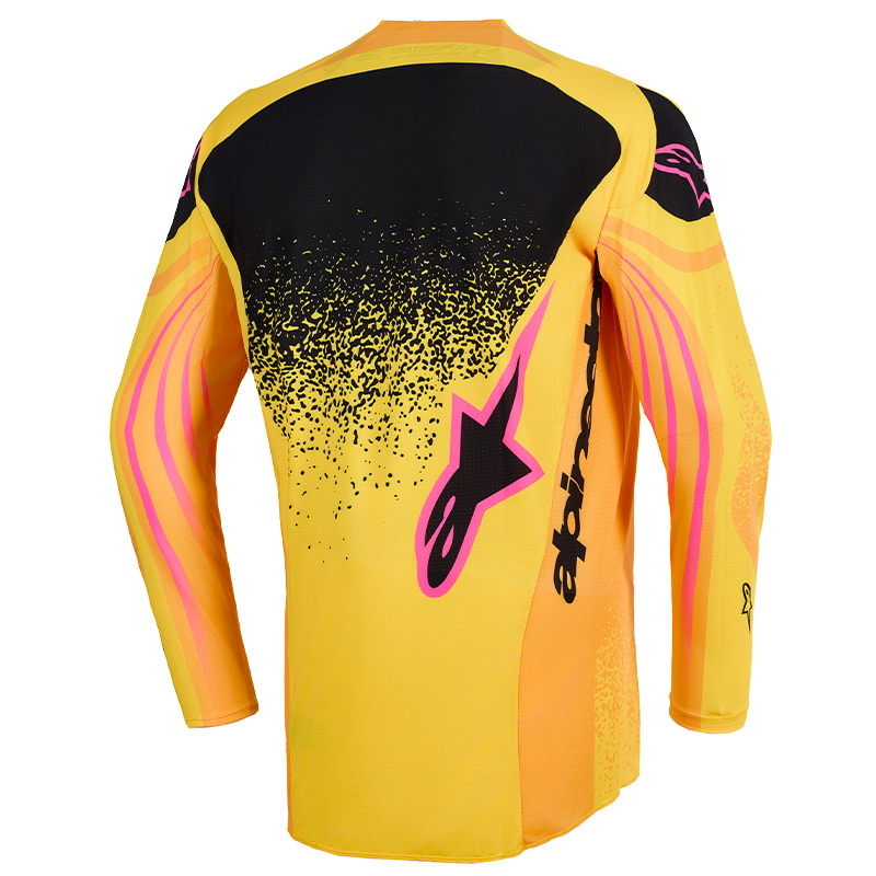maillot alpinestars techstar nomur jaune rose mx