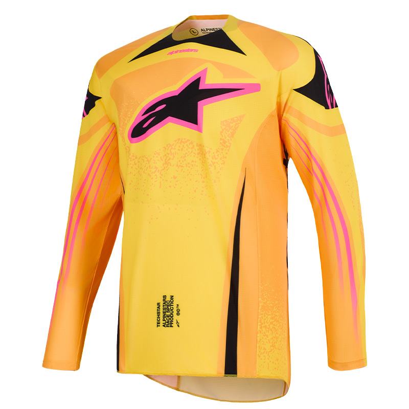 maillot alpinestars techstar nomur jaune rose