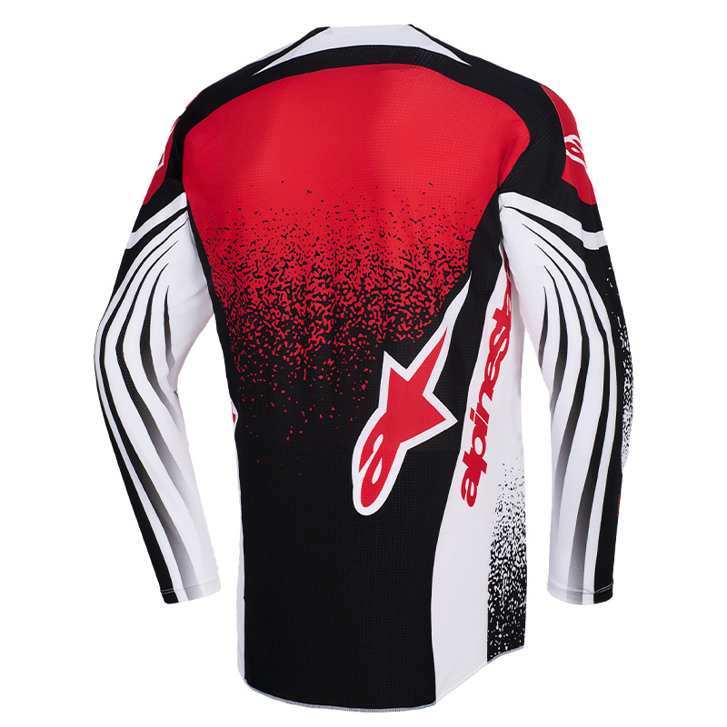 maillot alpinestars techstar nomur noir rouge blanc mx