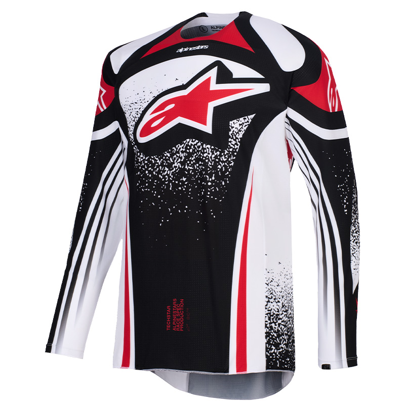 maillot alpinestars techstar nomur noir rouge blanc