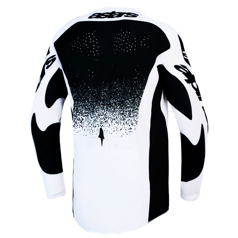 maillot alpinestars techstar swan blanc noir dos