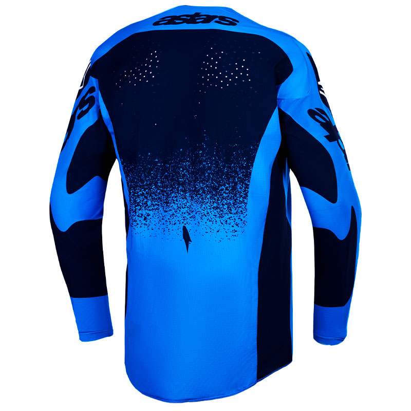 maillot alpinestars techstar swan bleu navy dos