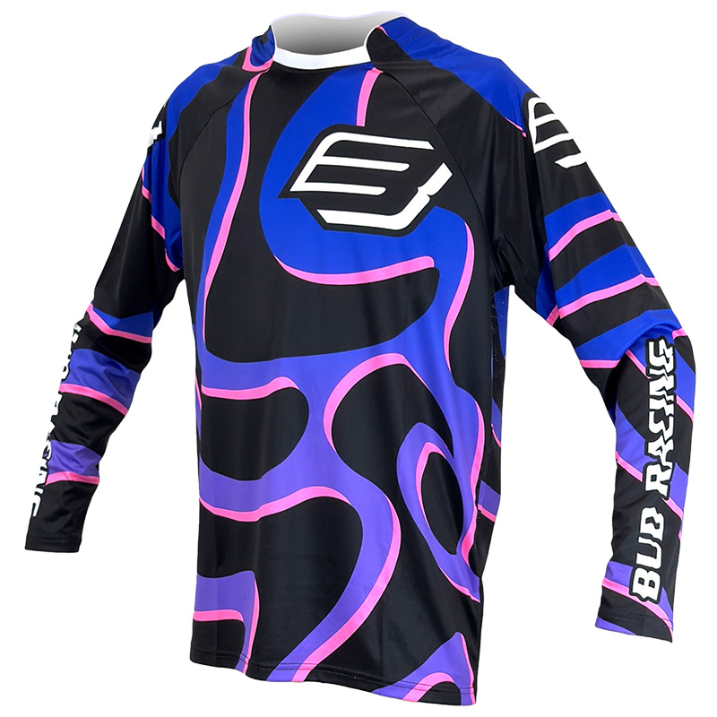 maillot bud racing mx 2026 enfant lava bleu violet