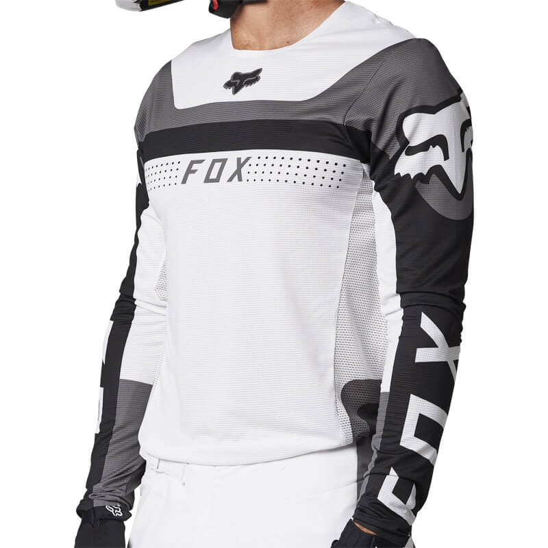 maillot cross fox flexair efekt 2023 blanc moto