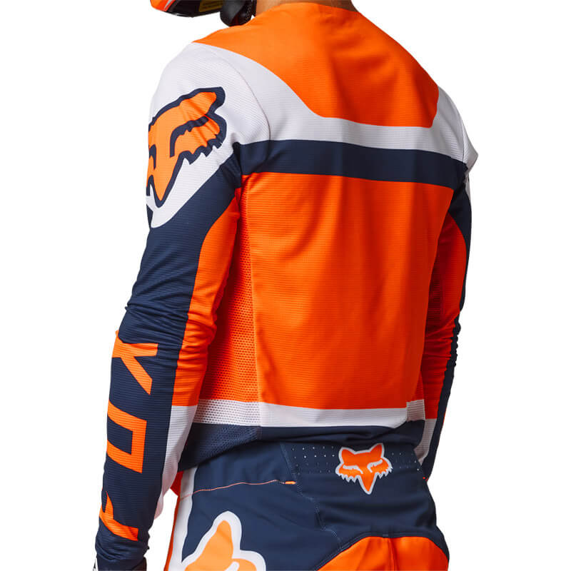 maillot cross fox flexair efekt 2023 orange fluo motocross