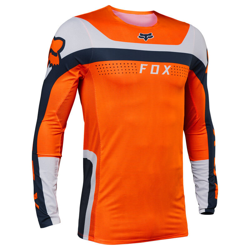 maillot cross fox flexair efekt 2023 orange fluo mx