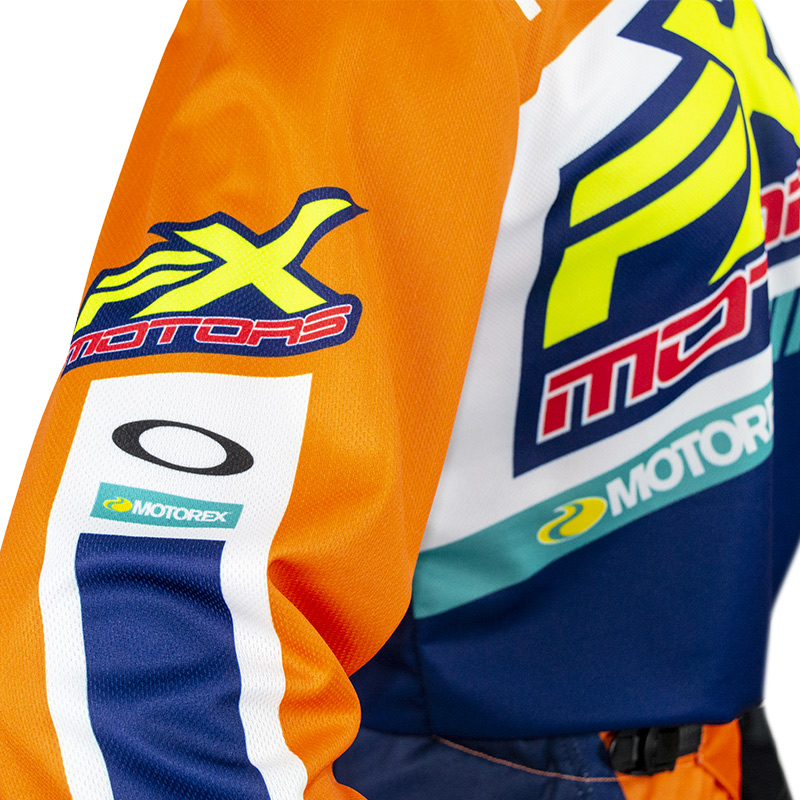 maillot cross fxmotors orange enduro