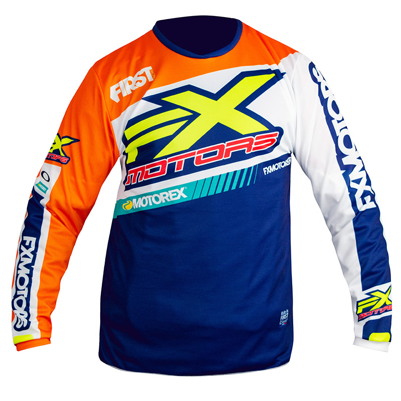 maillot cross fxmotors orange jaune