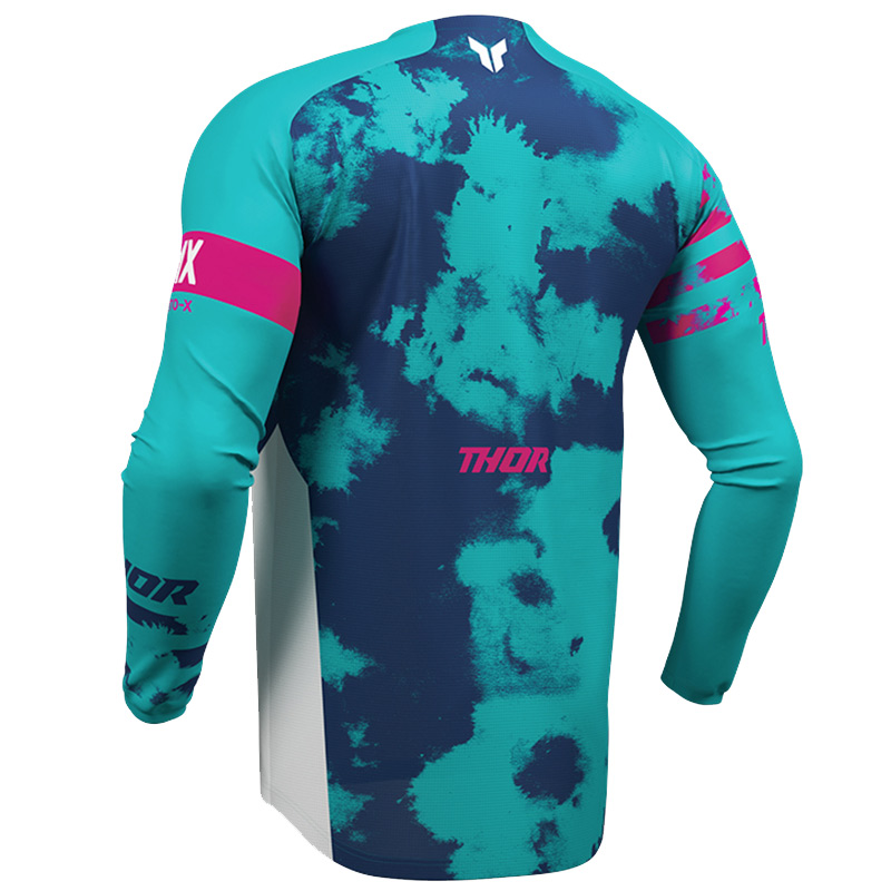 maillot cross thor bleach bleu turquoise dos