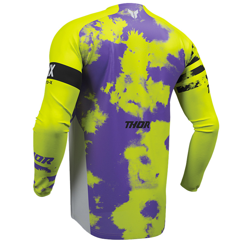 maillot cross thor bleach jaune violet dos