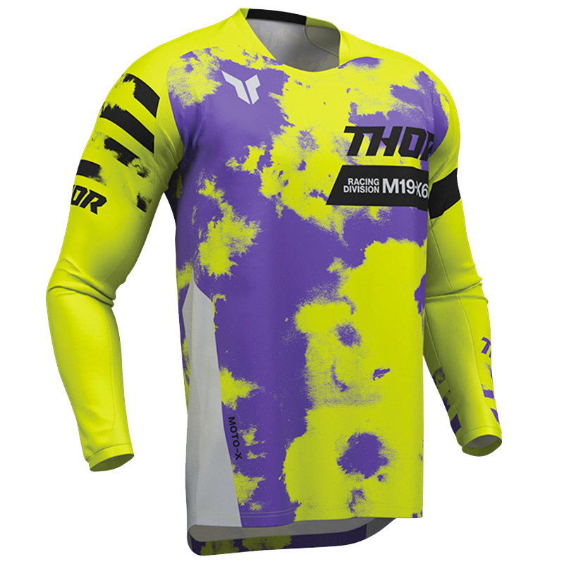 maillot cross thor bleach jaune violet