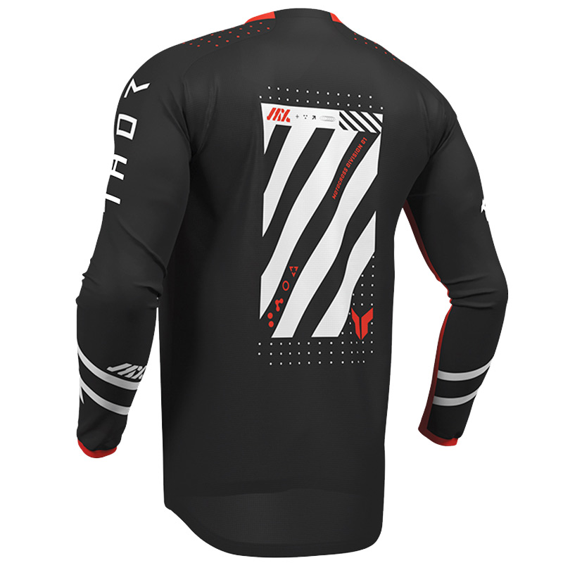maillot cross thor futura noir rouge cross