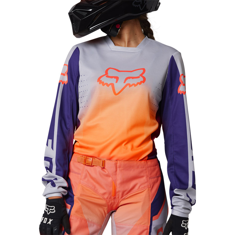 maillot cross wmns fox racing 180 leed 2023 orange motocross