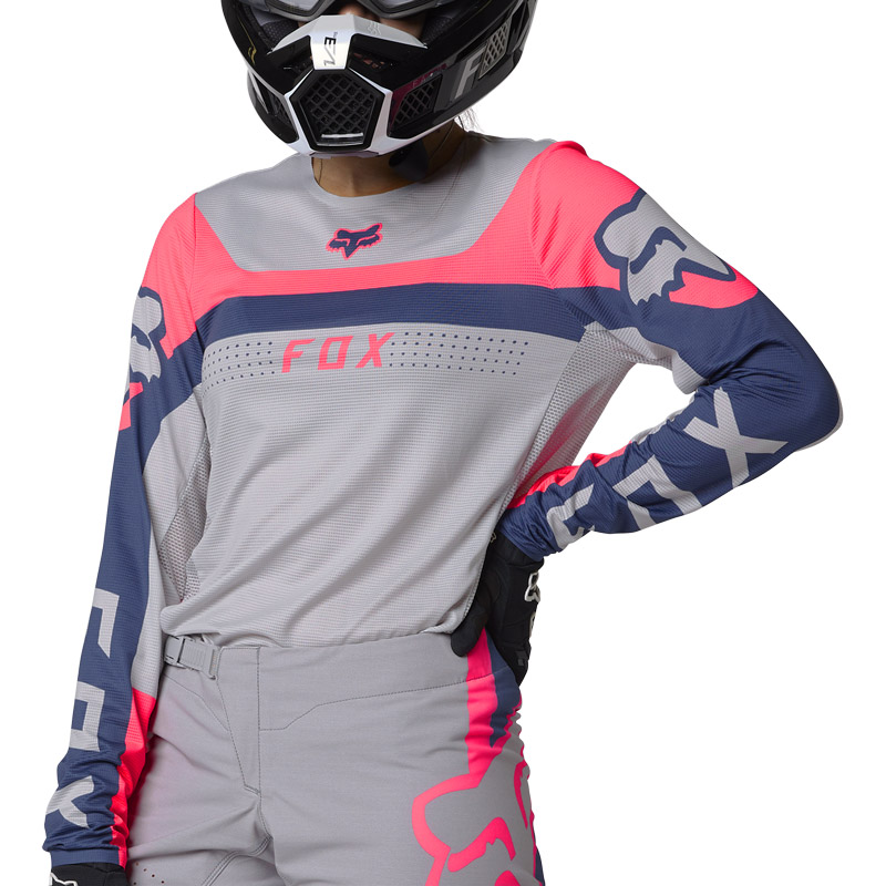 maillot cross wmns fox racing flexair efekt 2023 rose motocross