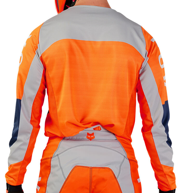 maillot enfant  fox racing 180 nitro navy orange 2024 enduro mx