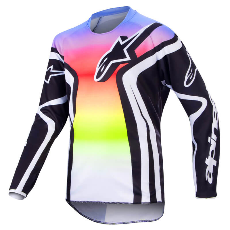 maillot enfant alpinestars racer semi multicolore 2023 mx