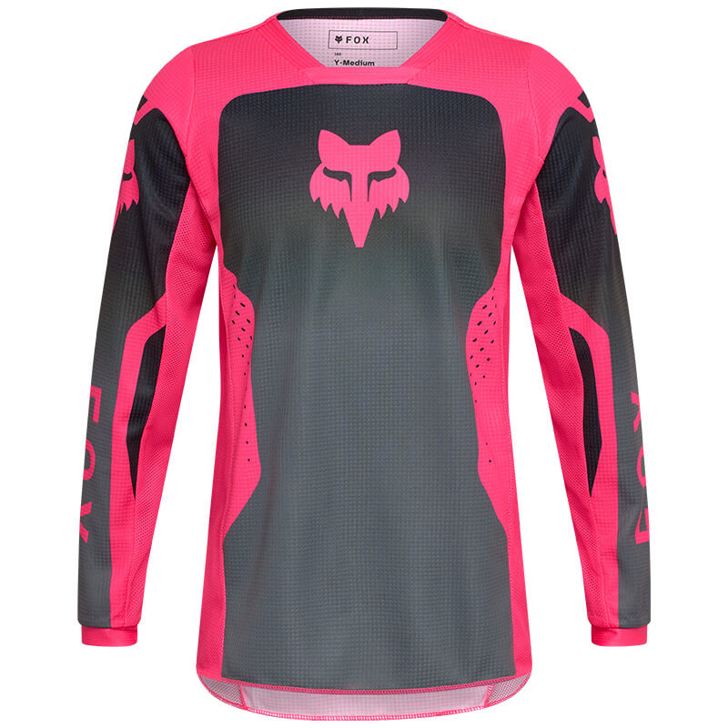 maillot enfant fox racing 180 shield rose