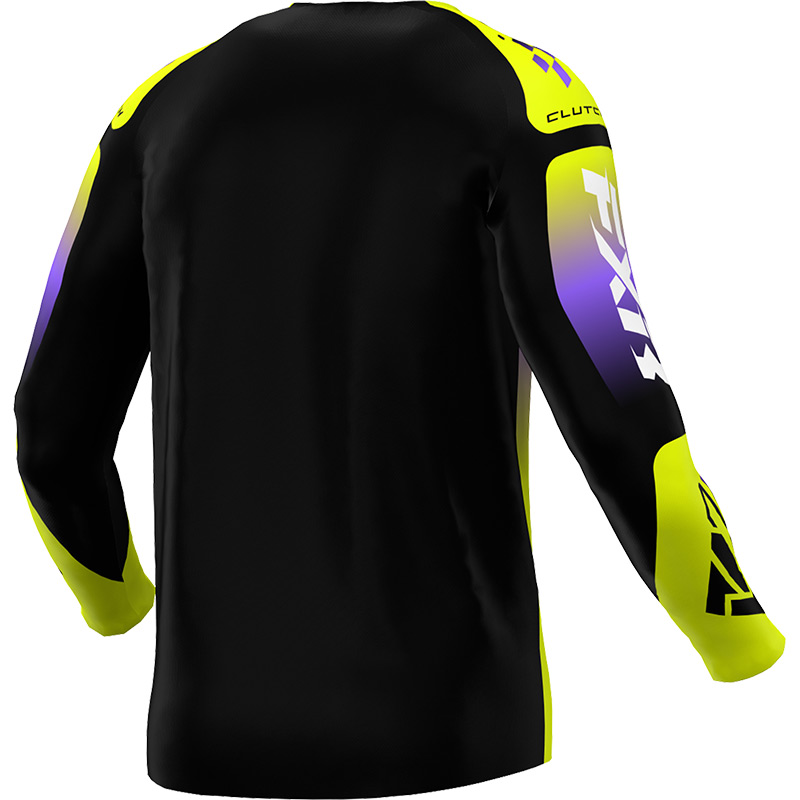 maillot enfant fxr clutch violet jaune fluo cross