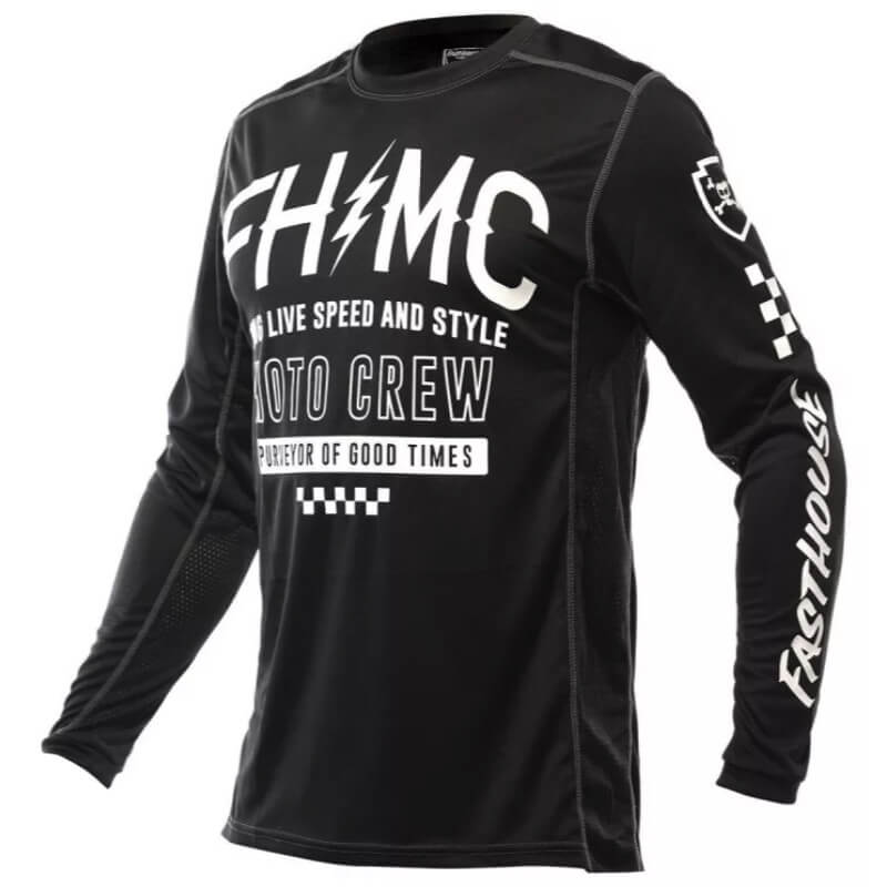 maillot fasthouse grindhouse cypher noir blanc 2022