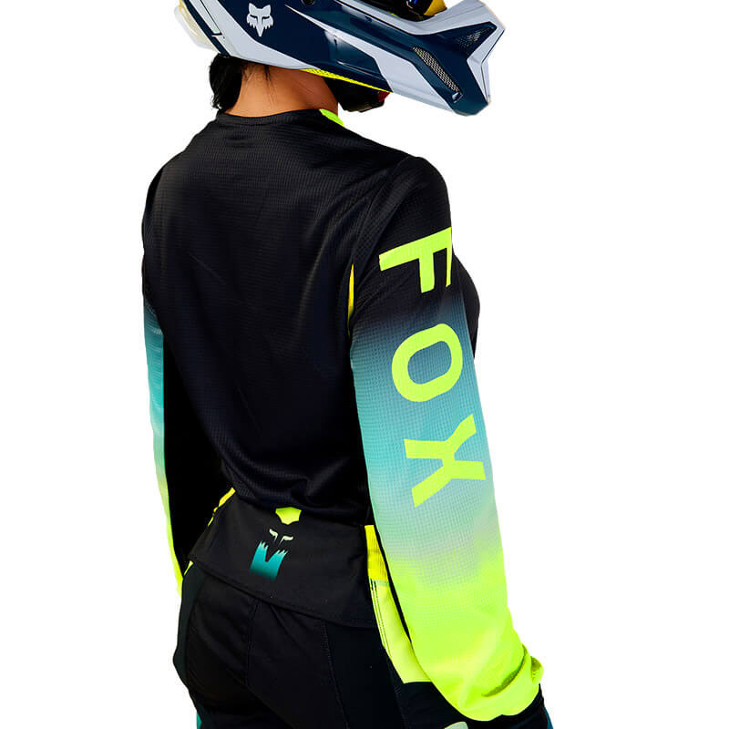 maillot femme fox racing 180 flora jaune 2024 enduro