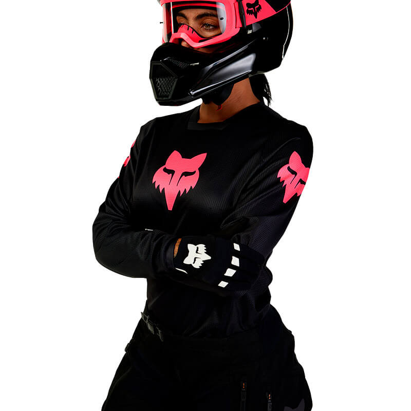 maillot femme fox racing blackout 2024 motocross