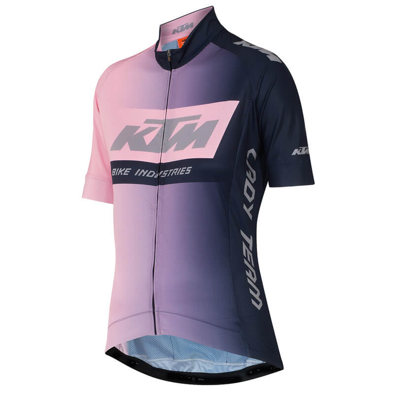 maillot femme ktm vtt team zip rose violet 2020