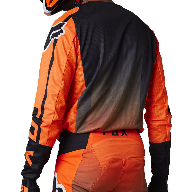 maillot fox 180 leed 2023 orange fluo motocross