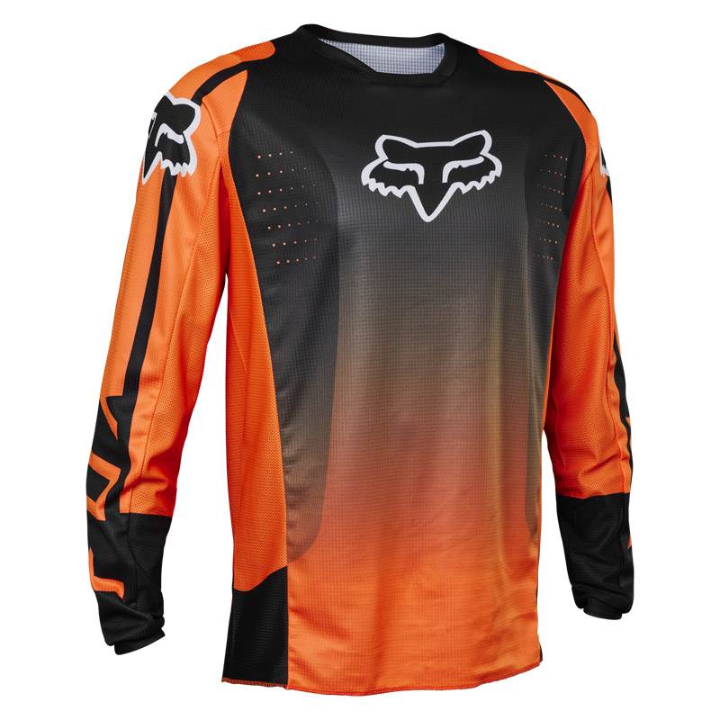 maillot fox 180 leed 2023 orange fluo mx