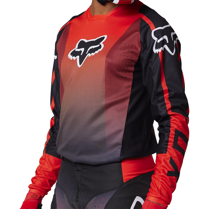 maillot fox 180 leed 2023 rouge fluo cross