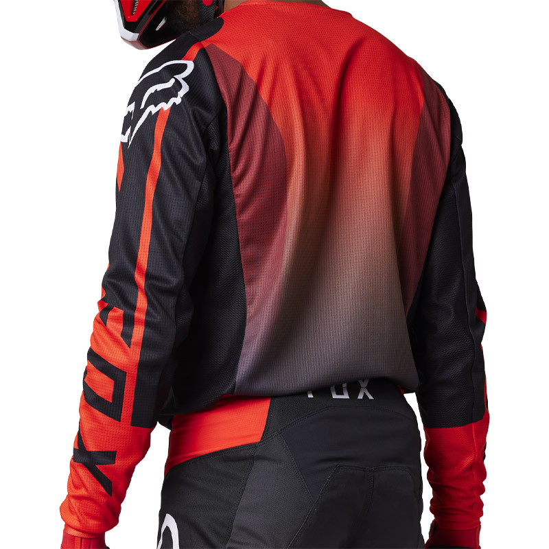 maillot fox 180 leed 2023 rouge fluo motocross