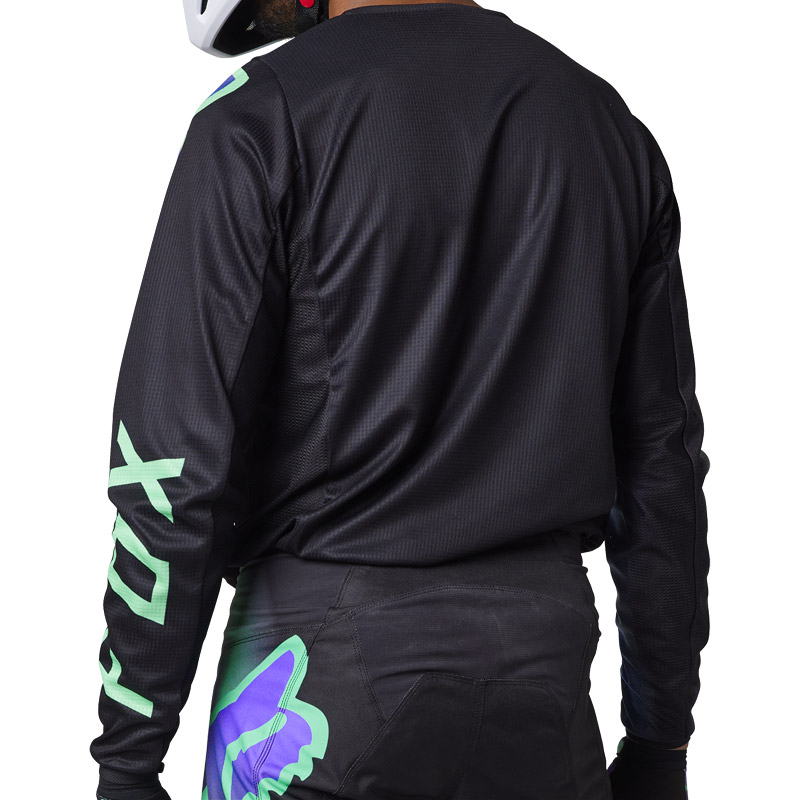 maillot fox 180 toxsyk 2023 noir violet motocross