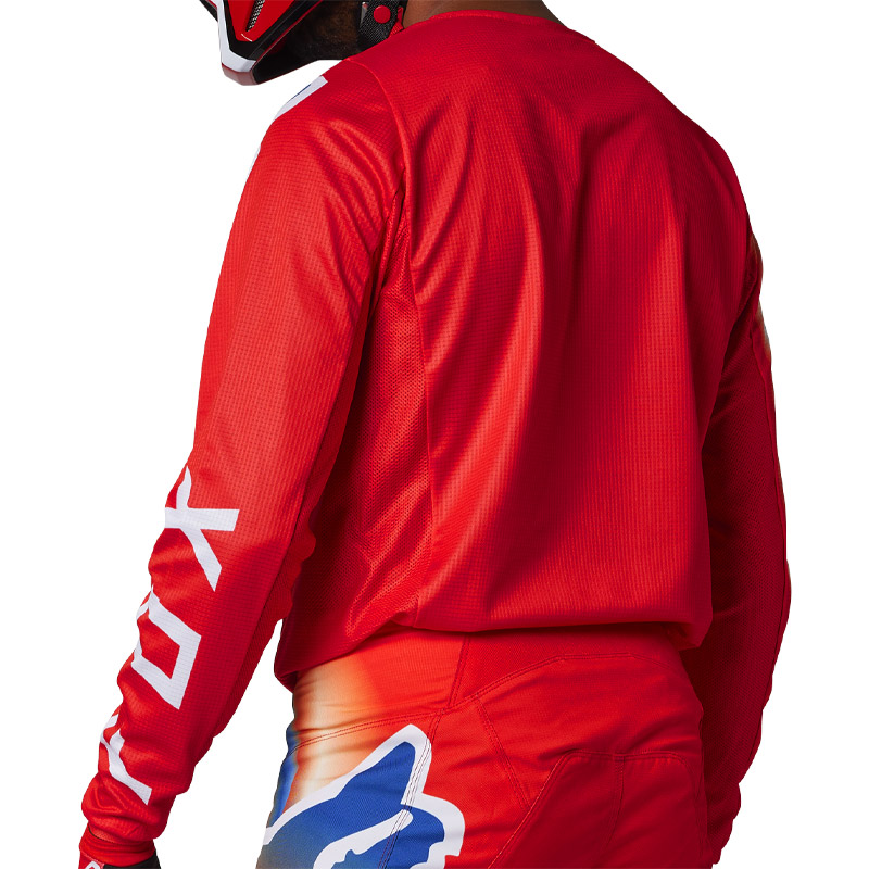 maillot fox 180 toxsyk 2023 rouge fluo moto