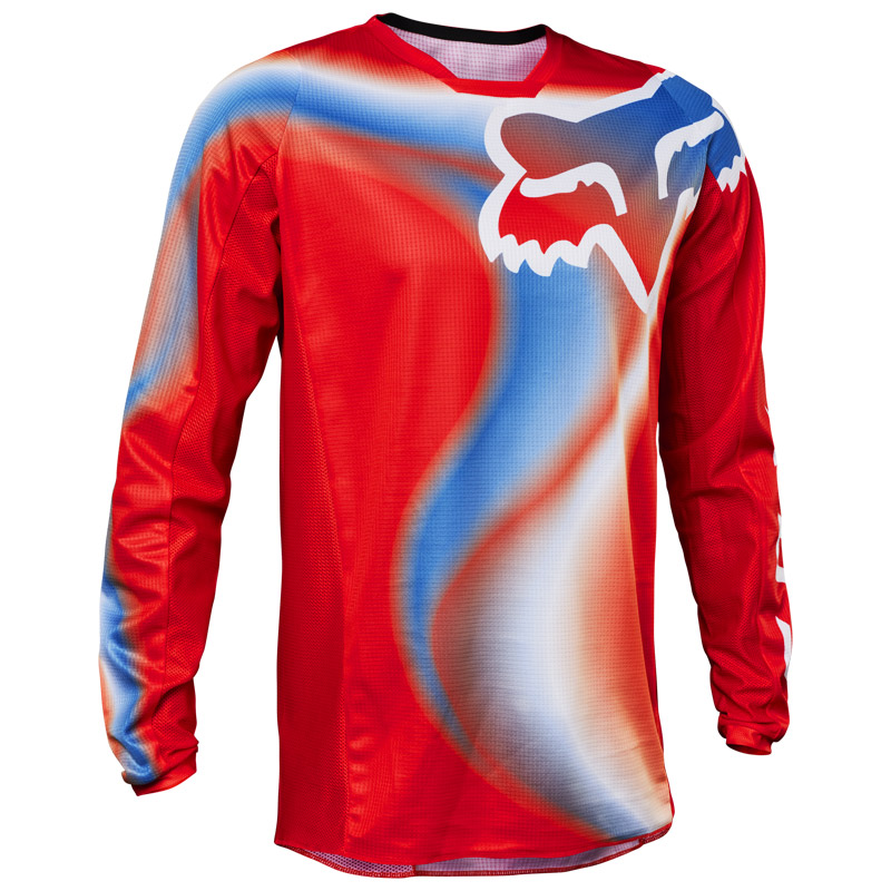 maillot fox 180 toxsyk 2023 rouge fluo mx