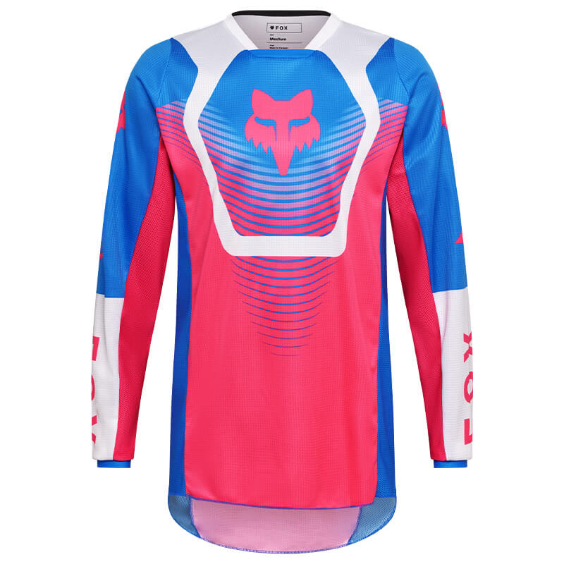 maillot fox racing 180 collect bleu rose 2026 mx