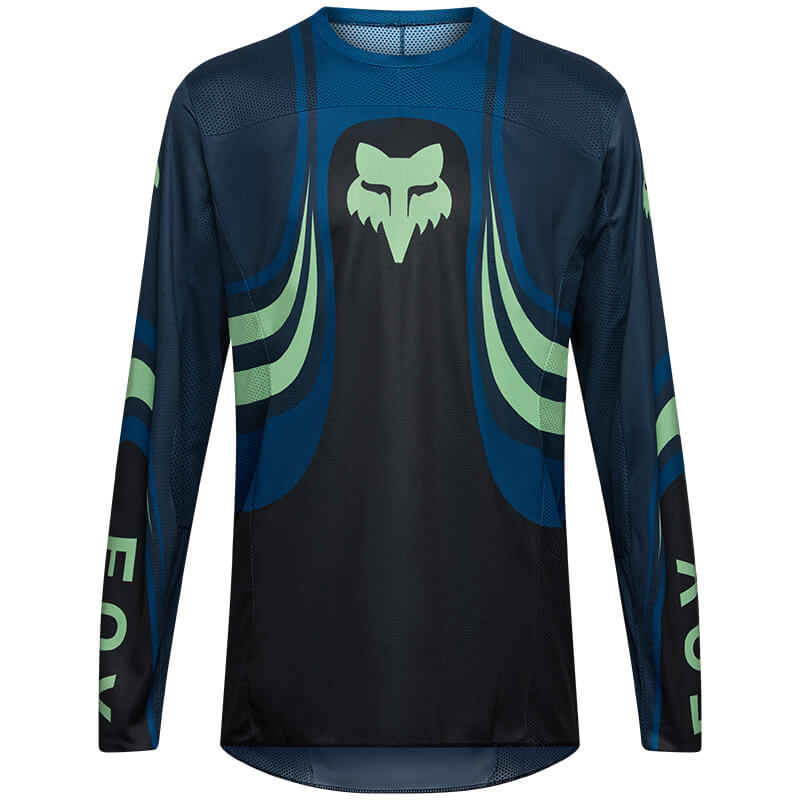 maillot fox racing 180 draft bleu 27