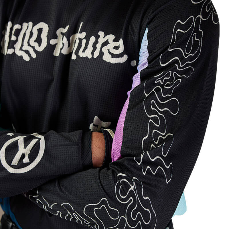 maillot fox racing 180 hello future noir 2025 motocross mx