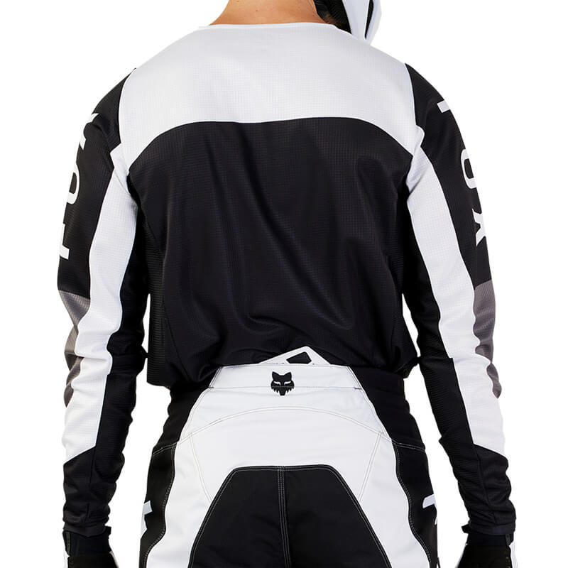 maillot fox racing 180 nitro blanc noir 2024 enduro