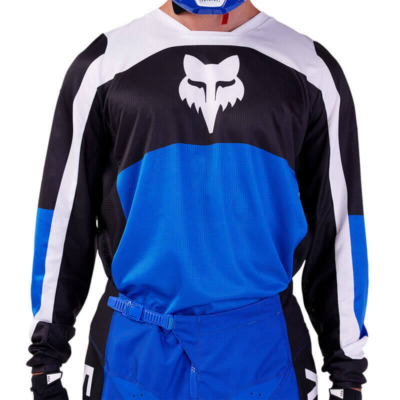 maillot fox racing 180 nitro bleu 2024 cross mx