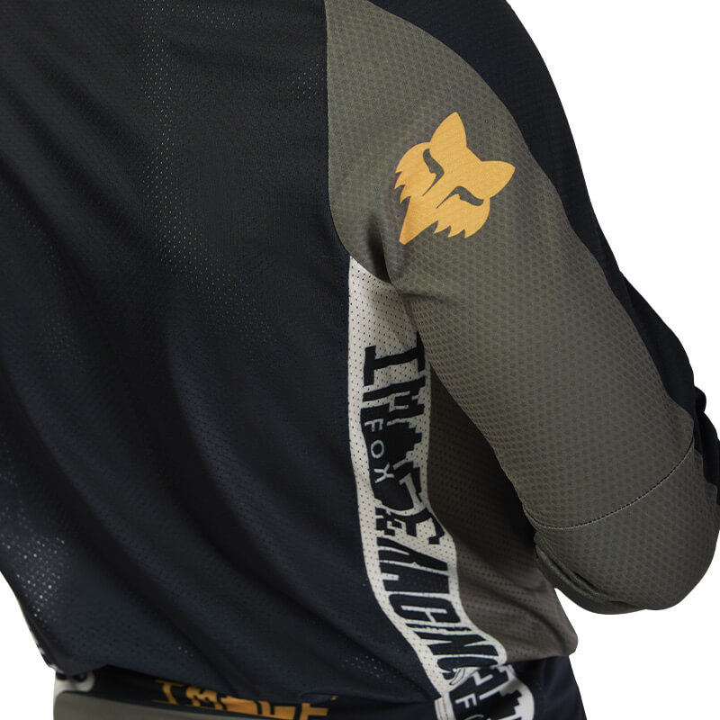 maillot fox racing 360 face marron noir 2025 resistant mx