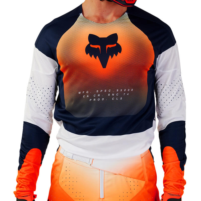 maillot fox racing 360 revise navy orange 2024 enduro mx