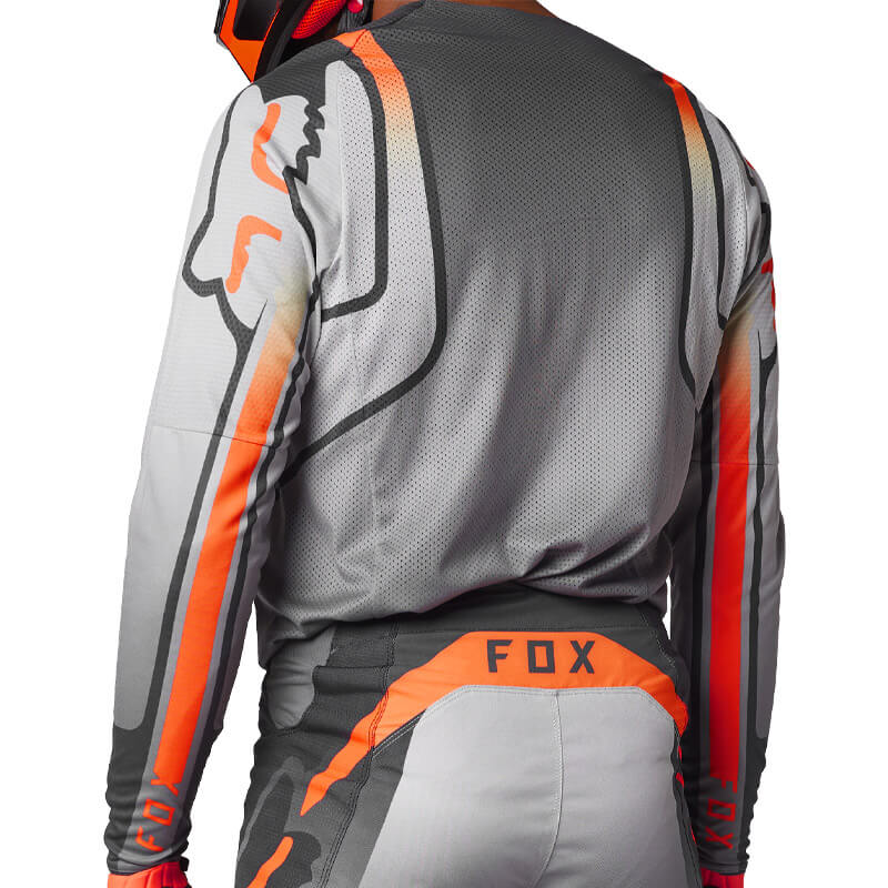 maillot fox racing 360 vizen 2023 orange gris moto