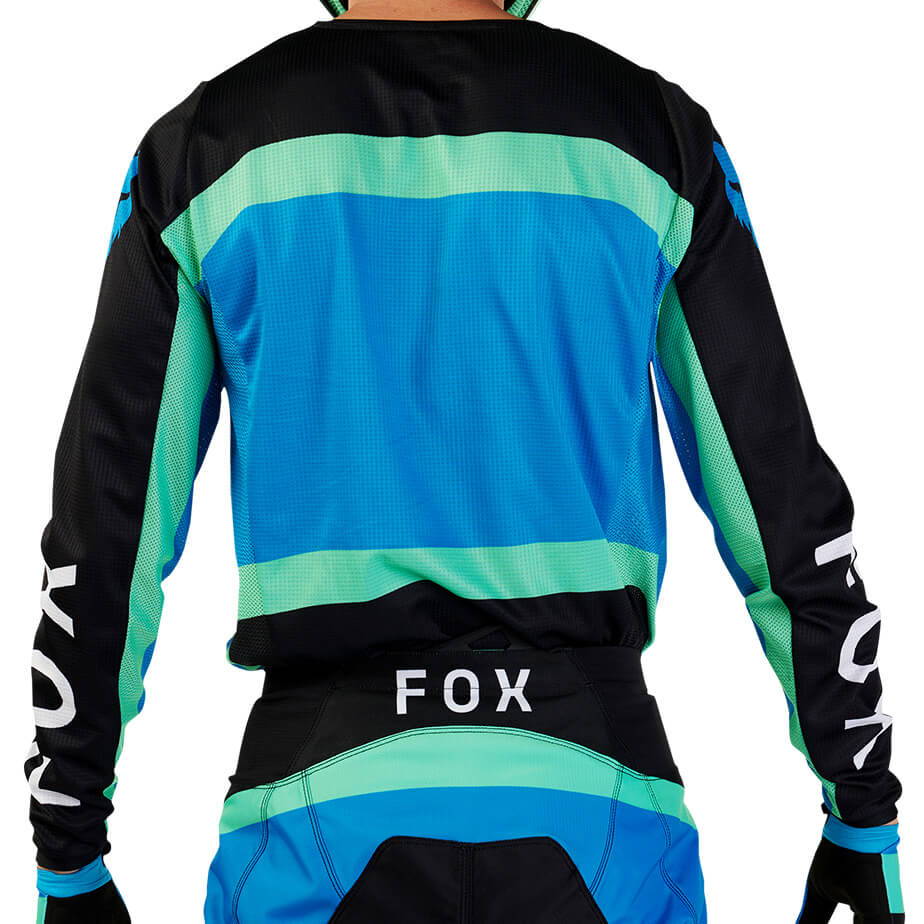 maillot fox racing ballast noir bleu 2024 enduro