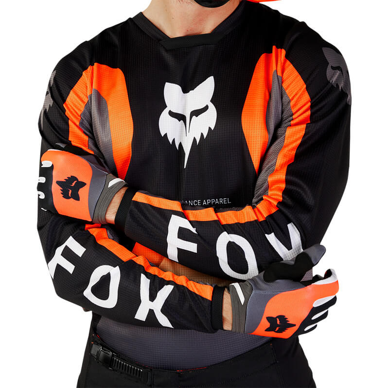 maillot fox racing ballast noir orange 2024 cross